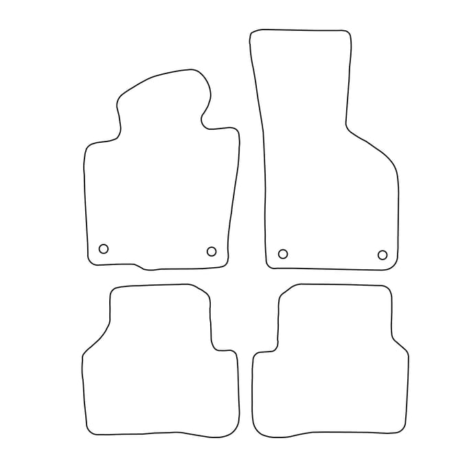 [BLM]VW018 - Compleet Vloermatjes Set - Geschikt voor Volkswagen Passat B6 - Zwart - Velours