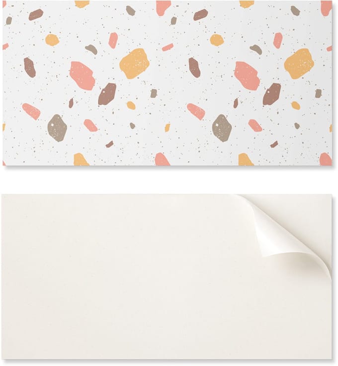 Set vinyltegels met abstract stippenpatroon, 6x60x30 cm