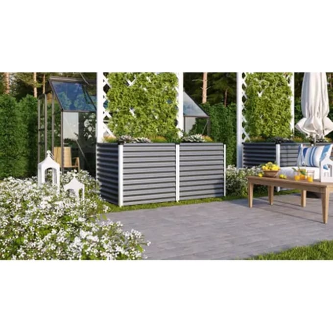 Vitavia Tuinkas Linus 858 - Graniet/geanodiseerd Aluminium - 96x188x86 Cm