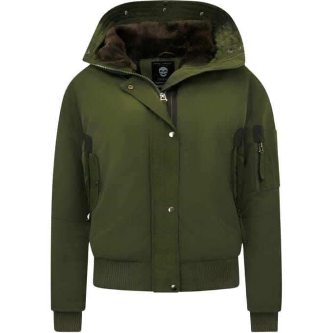 Winterjassen Kort Dames met Capuchon - 8815 - Groen