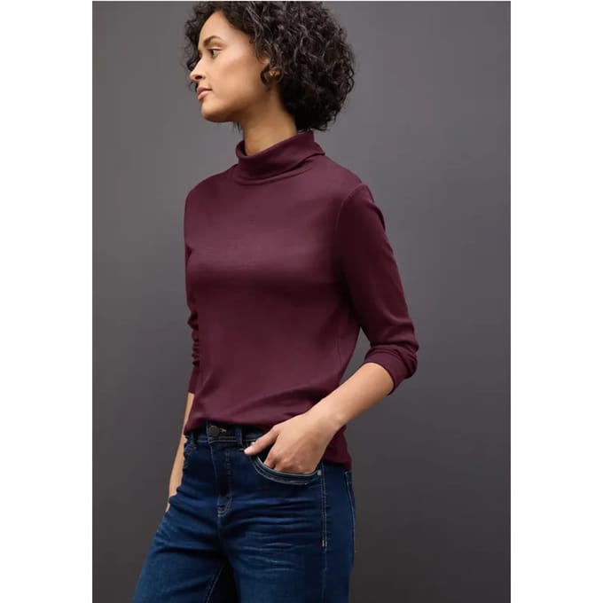 Basic shirt met coltrui