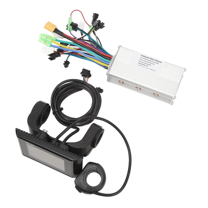 36V 48V 60V 500W 28A W900 Paneel Sinusgolf 3 Modes Borstelloze Controller Kit Elektrische Fiets Conversie Kit gray