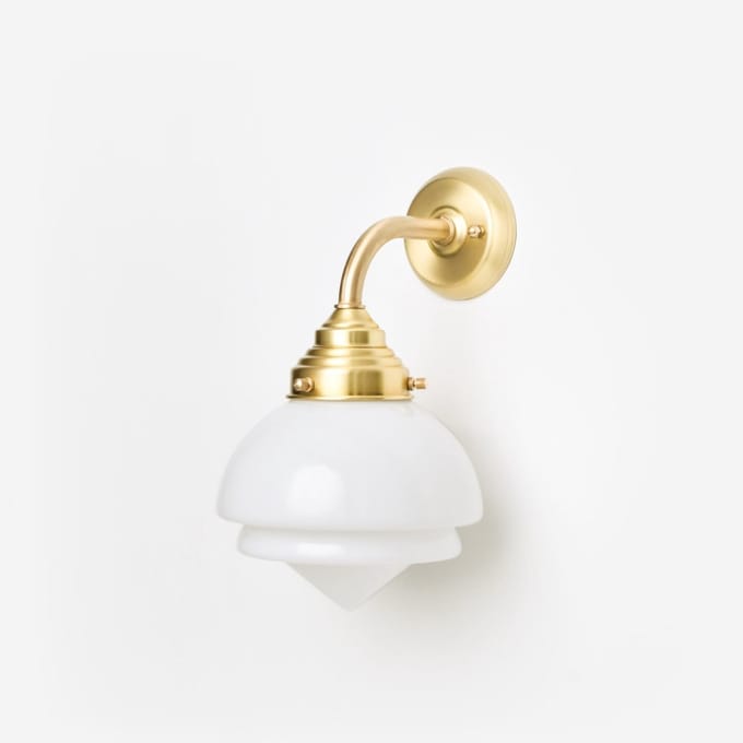 Wandlamp Small Pointy Curve Messing - Art Deco Trade