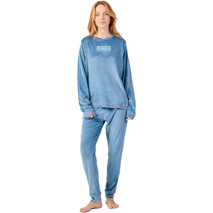 Winterpyjama's lange mouwen fluweel MU5 vrouwen