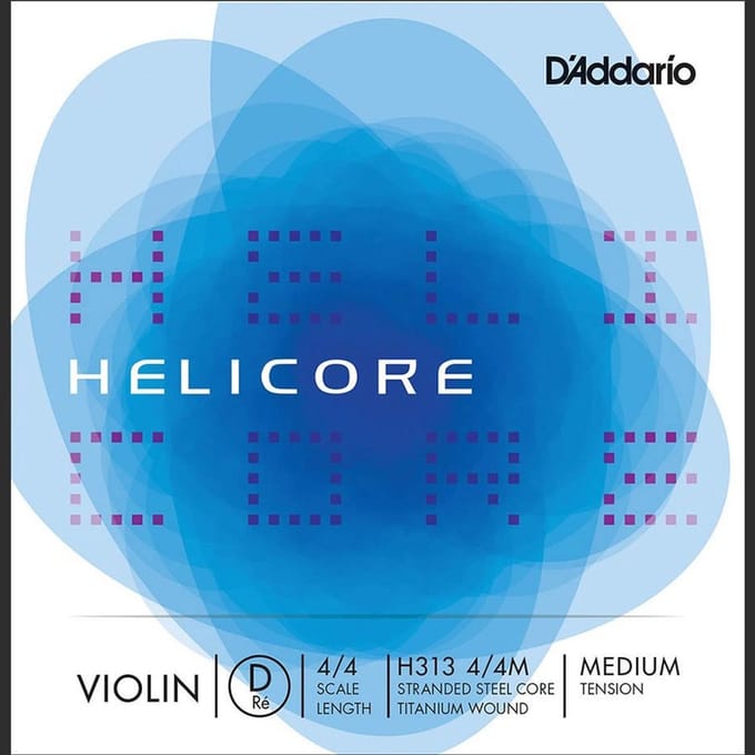 D'Addario H313-44M violin string D-3 4/4, medium, titanium wound
