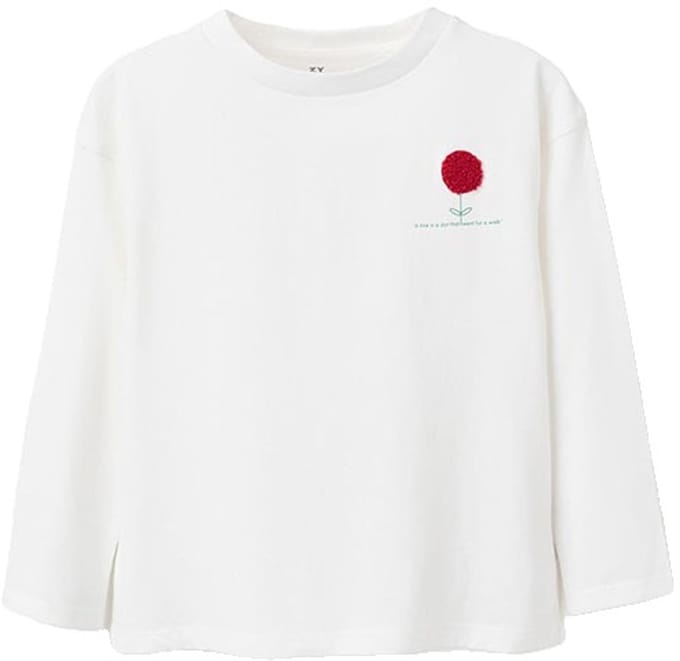 Zippy 3107365401 T-shirt Met Lange Mouwen Wit 6-7 Years Meisje