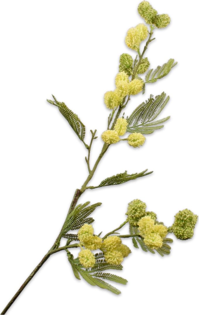 Silk-ka Kunstbloem-Zijden Bloem Mimosa Tak Geel 83 cm