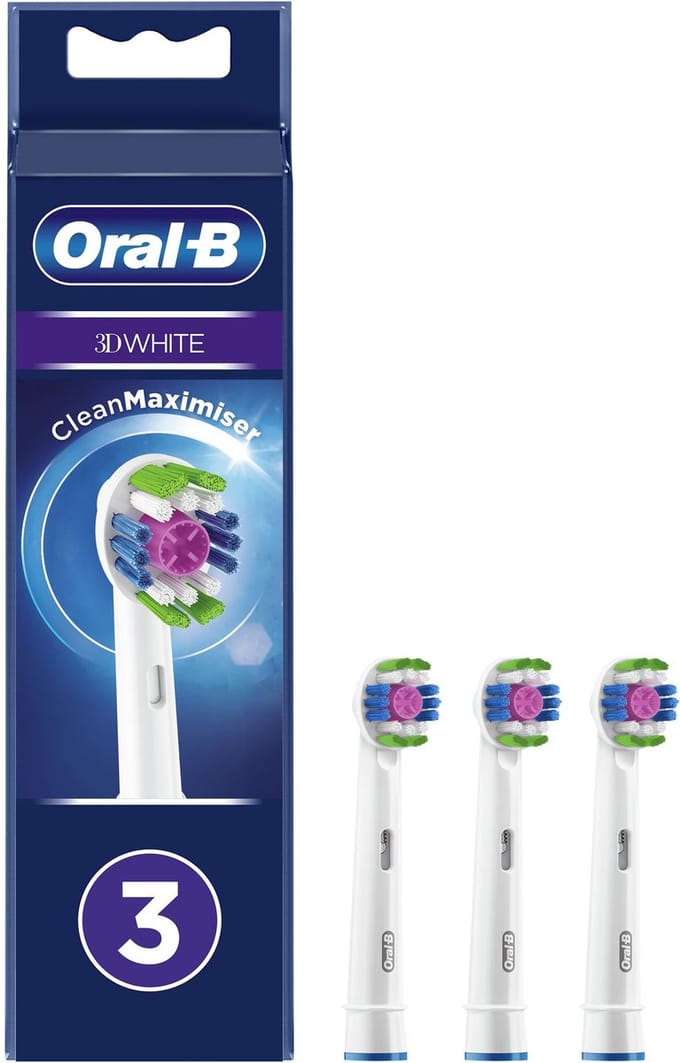 Oral-B 3D-White Opzetborstel - 3 Stuks