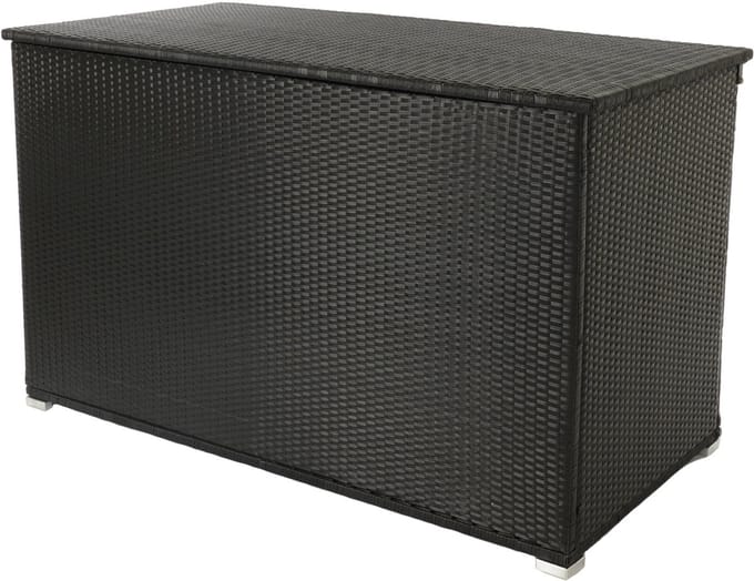 Kussenbox zwart XL 850 l met aluminiumframe waterdicht.