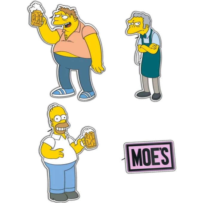 The Simpsons Moe's Tavern 4 Pins Set
