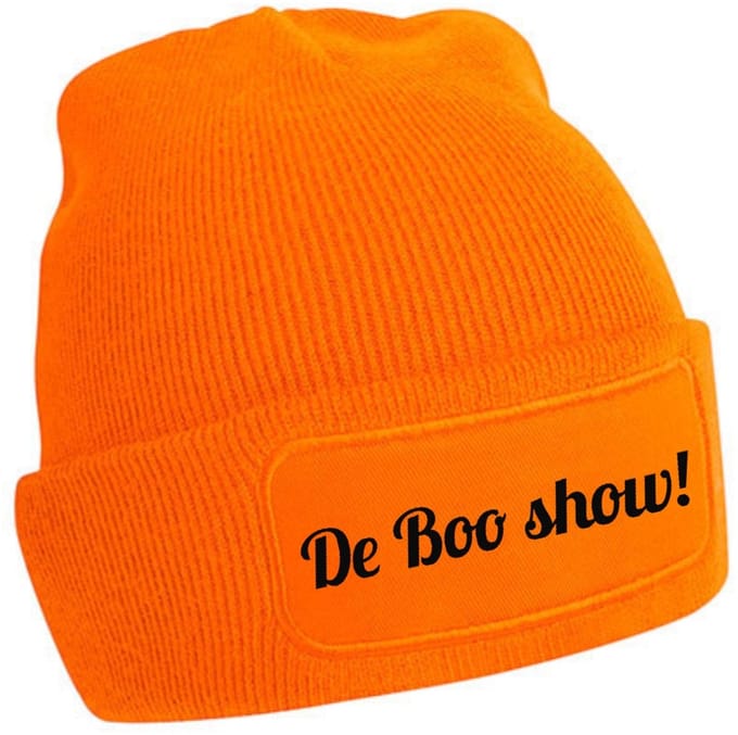 De Boo show - muts - schaatsen - oranje - beanie