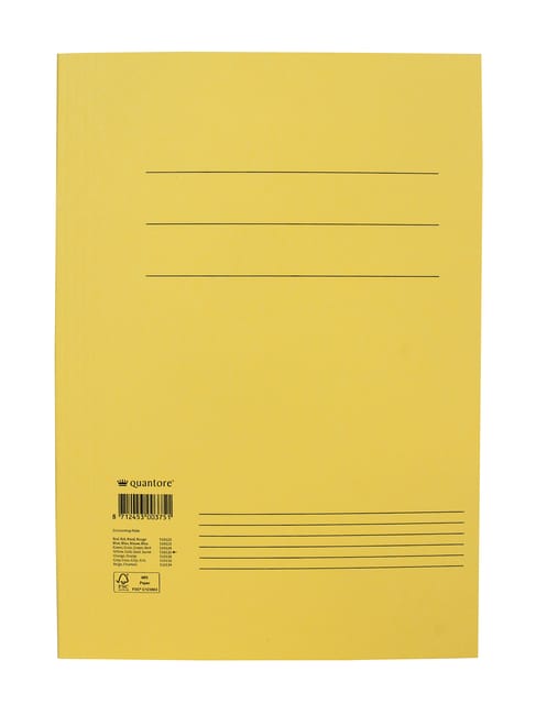 Dossiermap quantore folio 320 gr geel