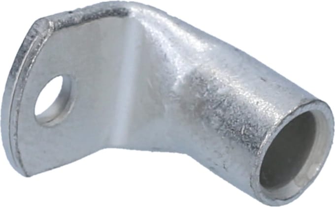Set van 10 A5-L4 buiskabelschoenen 90° haaks 25mm² M4 ongeïsoleerd van vertind koper
