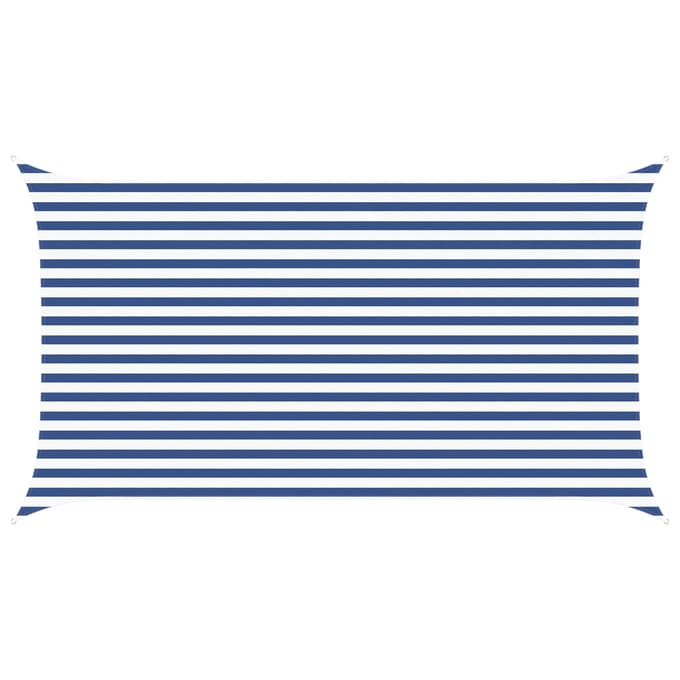 vidaXL - Zonneschaduw - Blauw - en - Wit - 2,5 - x - 4,5 - m - 100% - Polyester - Oxford