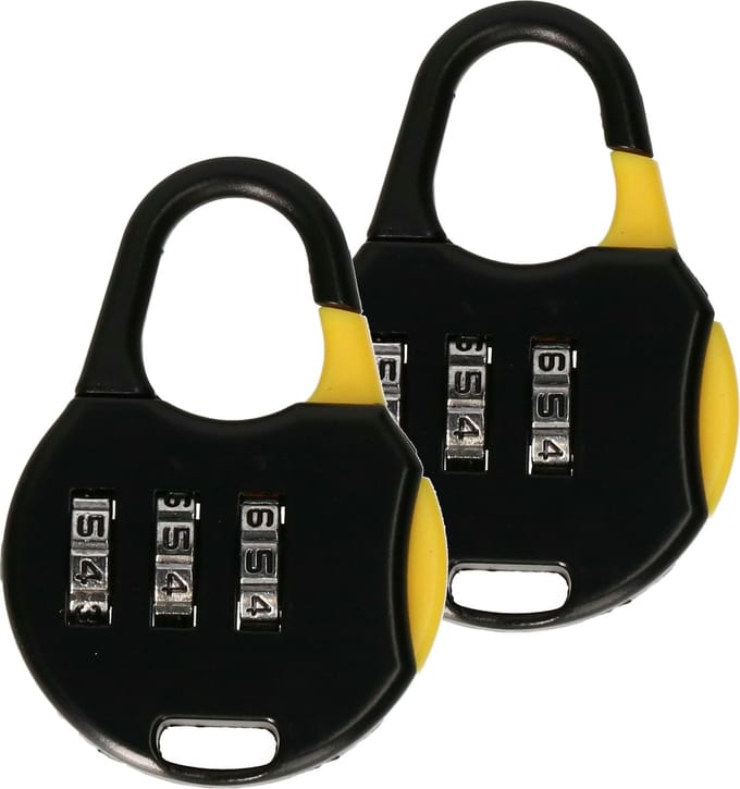 CM Hangslot met code - 2x - cijfer code - gecodeerd slot - lockerslot