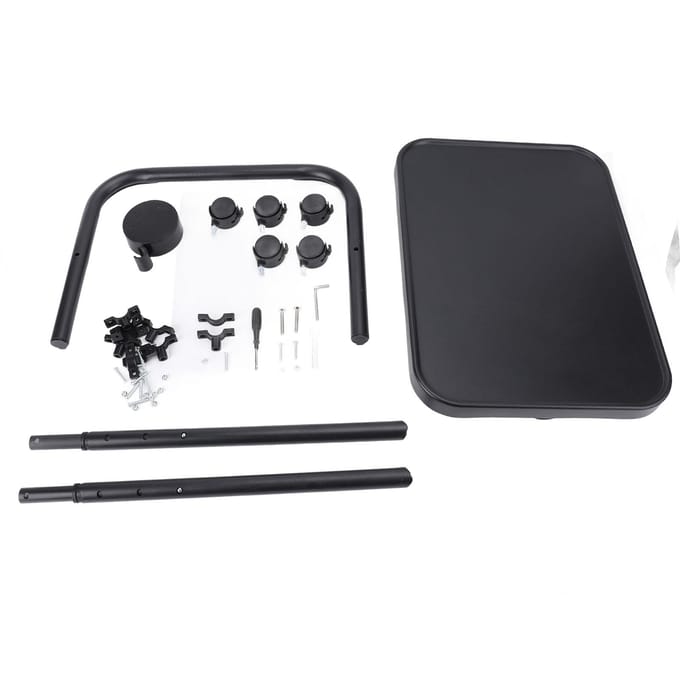 Table de lit à roulettes, 3 niveaux de hauteur, support magnétique pliable et inclinable pour ordinateur portable, lit roulant gray