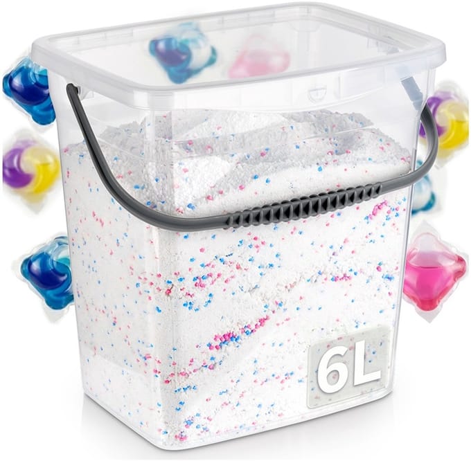 Orion Opbergbox Waspoeder en Capsules 6 l - Transparant - Met Kliksluiting - BPA-vrij