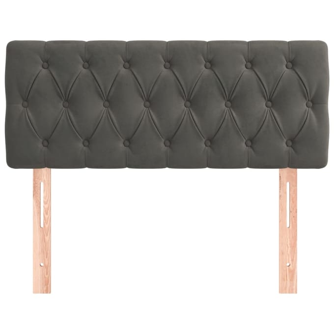 vidaXL - Hoofdbord - 90x7x78/88 - cm - fluweel - donkergrijs