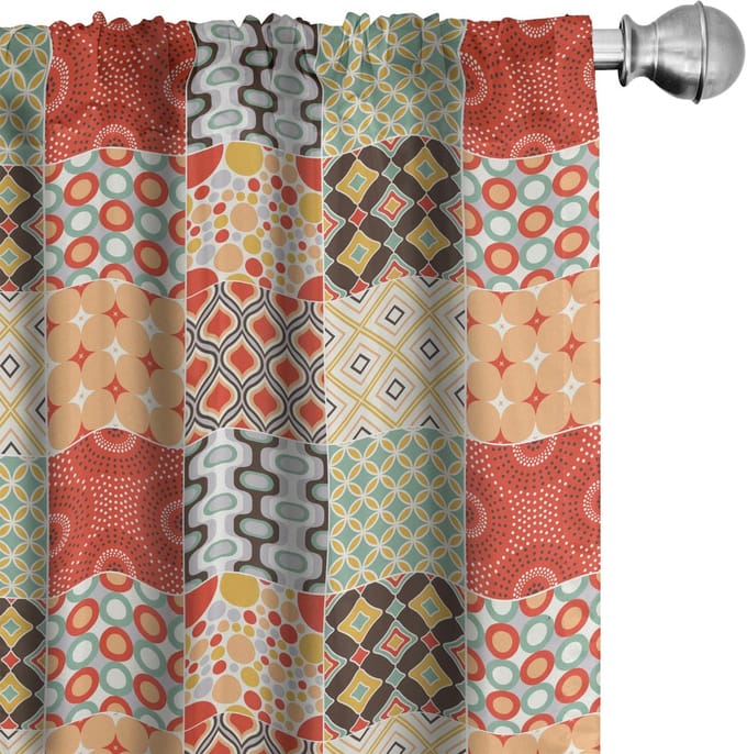 ABAKUHAUS Vintage-gordijnen – 2x75x175 cm – Microvezel