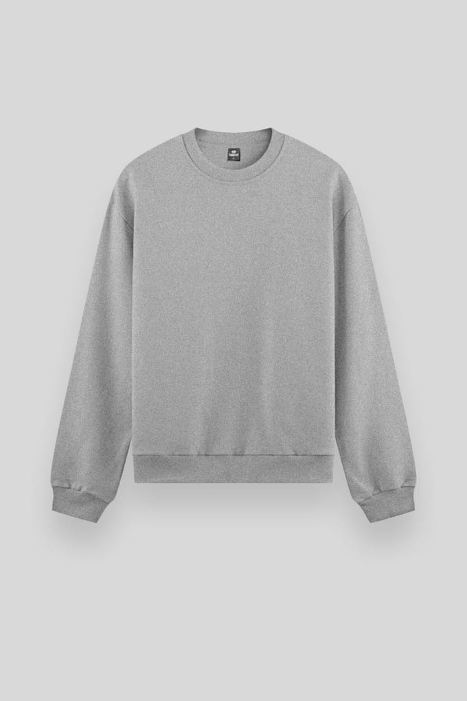 Heren Effen Rundhals Sweatshirt