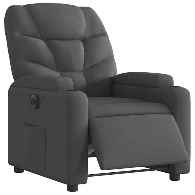vidaXL - Fauteuil - verstelbaar - elektrisch - stof - zwart