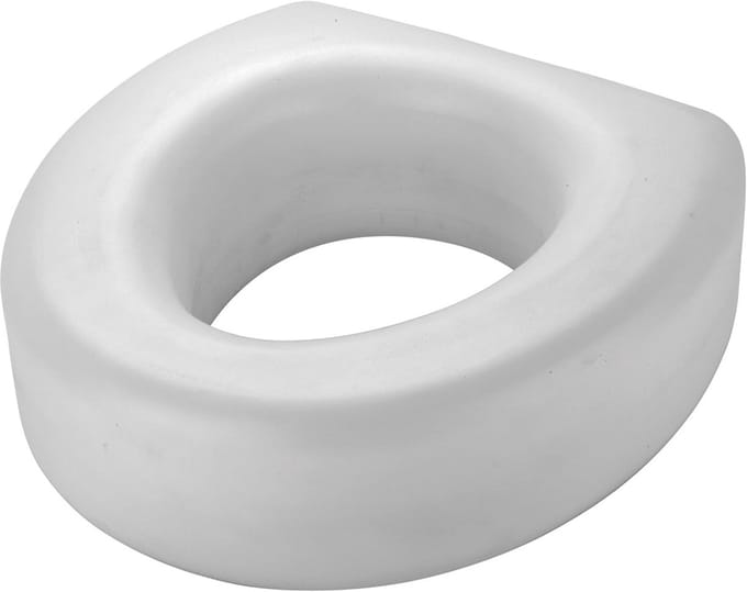 Verhoogde toiletbril van polyethyleen - Wit, 30 x 20 x 15 cm