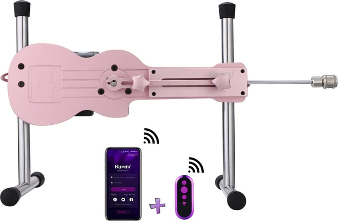 Pro Mini Seksmachine Smart App met dildo en afstandsbediening Roze