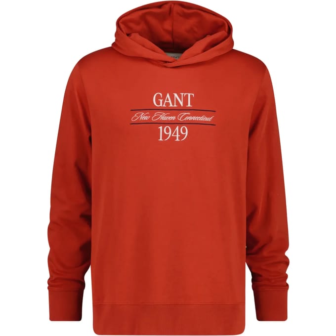 Gant Rode hoodie met print