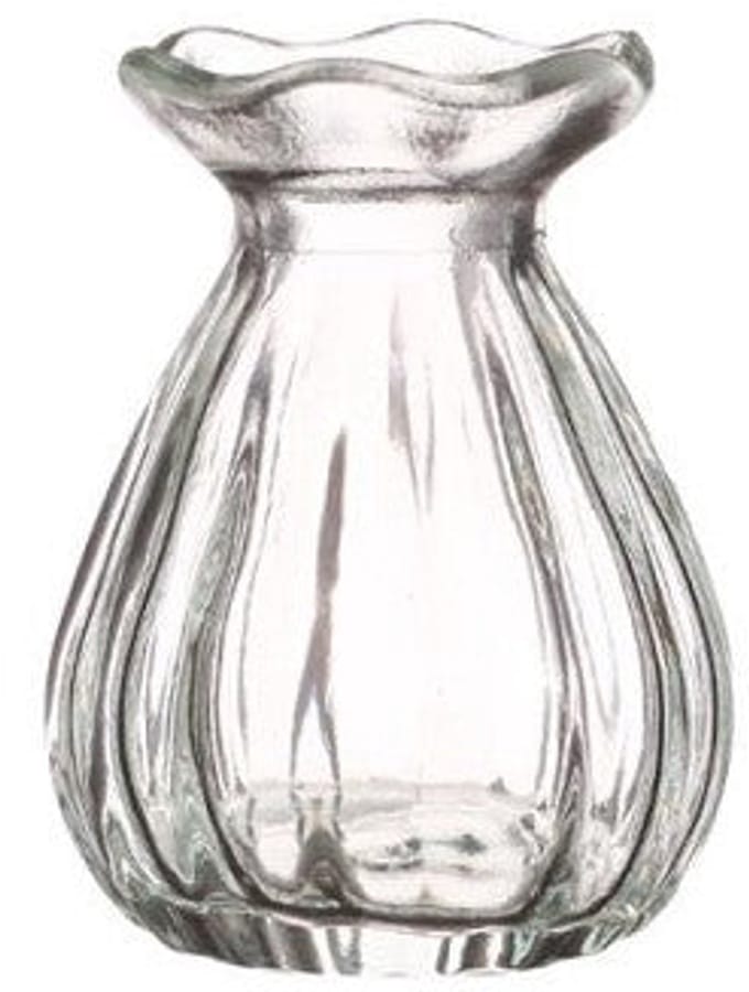 Bloemen vaas Ø7 h: 9 cm Transparant (12 stuks)