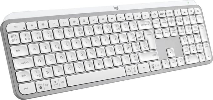 Logitech MX Keys S Pale Grey - US - Toetsenbord - Engels (US international) - Grijs