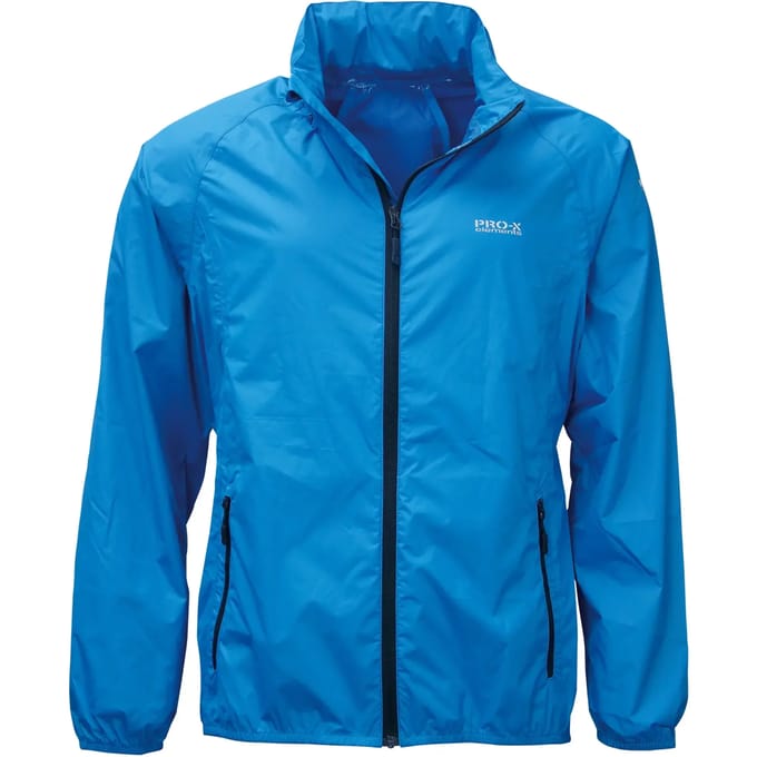 Blauwe lichtgewicht heren regenjas Packable van Pro-X Elements 4XL