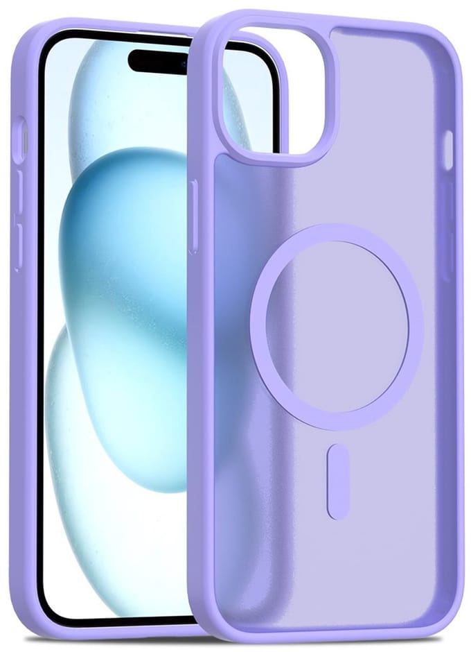 Solidenz Hoesje - Geschikt voor iPhone 15 Plus - FrostMag Backcover geschikt voor MagSafe - Lavendel