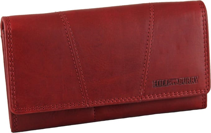 HillBurry Leren Dames Portemonnee - VL777023 - Vintage Leer - RFID - Rood
