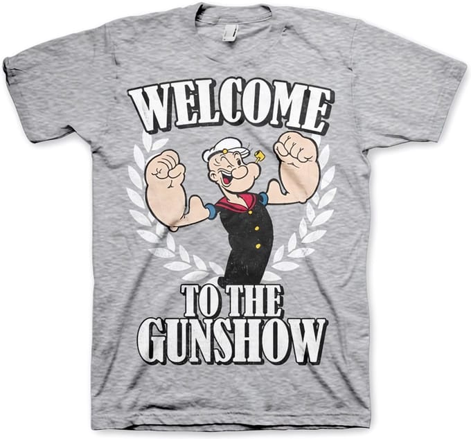 Popeye Welcome To The Gunshow T-shirt, grijs gemêleerd
