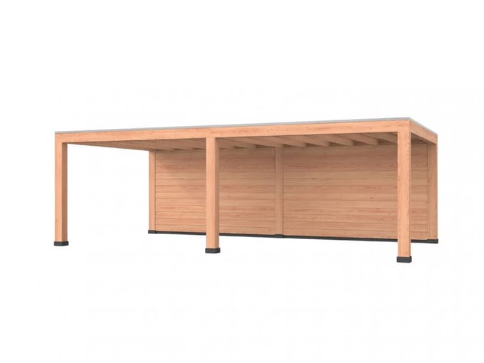 Douglas overkapping, 750 x 400, met achterwand, Westwood Modern Basic