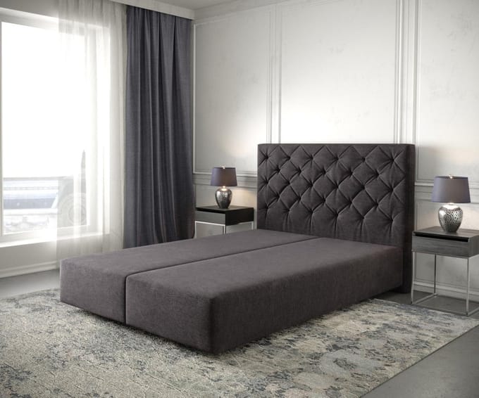 Boxspring-frame Dream-Great microvezel zwart 160x200