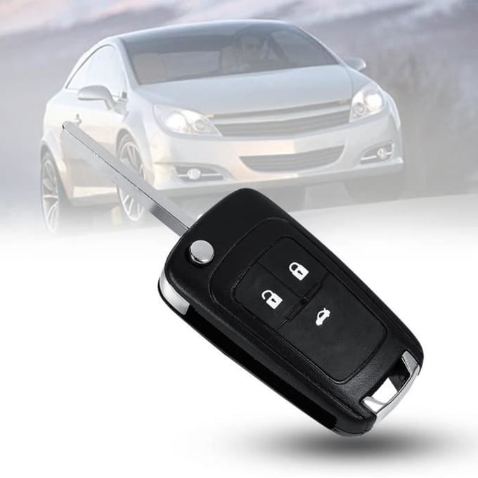 3 Boutons Clé Télécommande Coque pour Vauxhall Opel Zafira Astra Insignia Holden gray