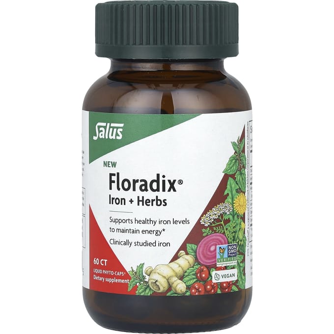 Floradix, Floradix® Fer + Herbes, 60 Phyto-capsules Liquides