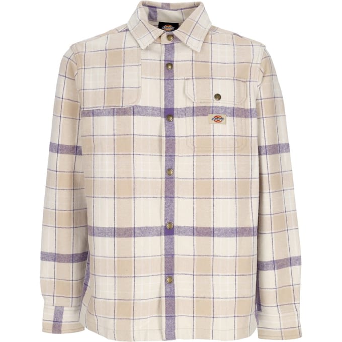 Nimmons heren shirt met lange mouwen L/s shirt lichtbeige
