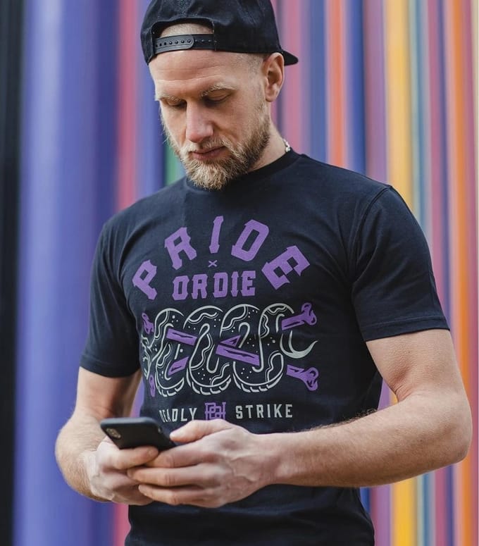 Pride or Die T Shirt Deadly Strike Zwart - S