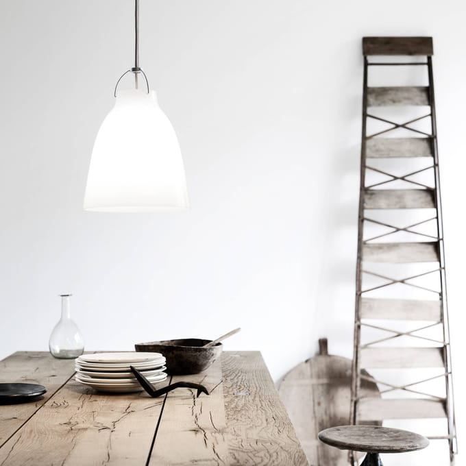 Fritz Hansen - Caravaggio Opal hanglamp - P2=M - wit