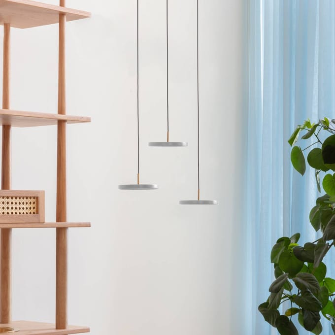 UMAGE Hanglamp Asteria Micro V2 - mist - Brass Top
