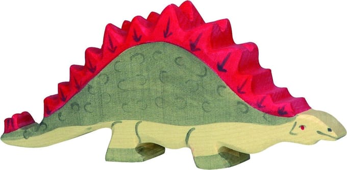 HOLZTIGER Dinos - Stegosaurus - 18X2X8Cm - Houten Figuur - Handgemaakt