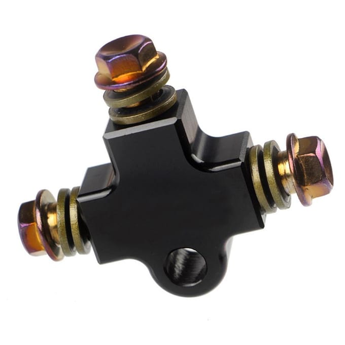 Ligne de tuyau de frein hydraulique et adaptateur de connecteur en T pour moto, Dirt Pit Bike, ATV gray