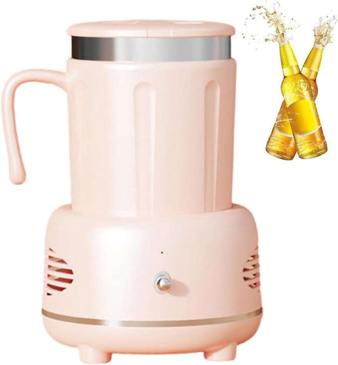 Snelkoelende Beker - Drankenkoeler Verwarming - Dranken Snel Koelen - TEC Halfgeleiderchip - 330 ml - Roze