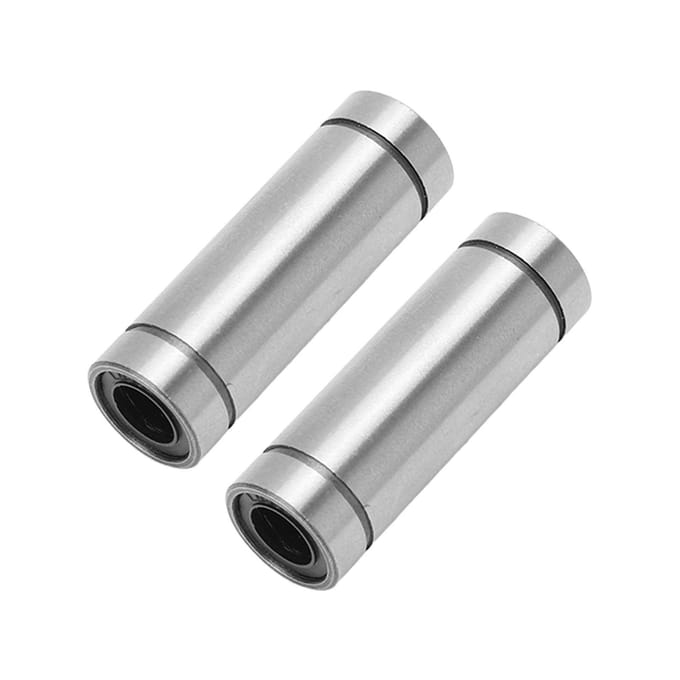 2PCS Cylindre Mouvement Linéaire Roulement à Billes Surface Nickelée Accessoires de Guidage Linéaire pour 3D white