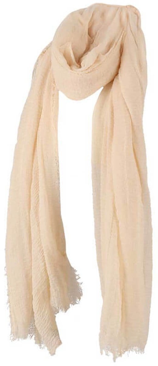 Sarlini Langwerpige Effen Sjaal Soft Wool White