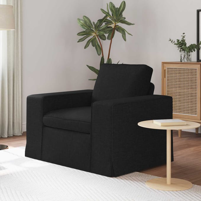vidaXL - Bank - Zwart - 103 - x - 80 - x - 82 - cm - Stof