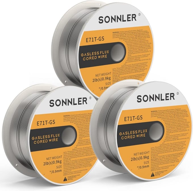 Flux core lasdraad 0.035 - 3 spoelen E71T-GS gasloos voor Mig lassen - Laag spatten