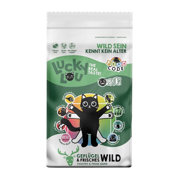 Lucky Lou Senior Gevogelte & Wild - Dubbelpak: 2 x 9 kg